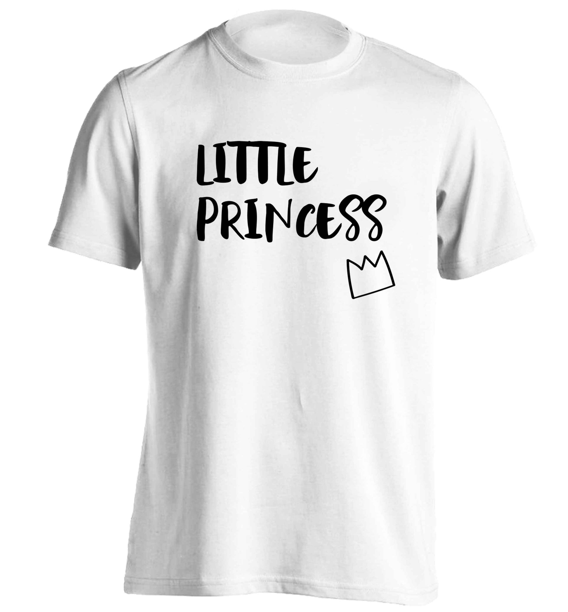 Little princess adults unisex white Tshirt 2XL