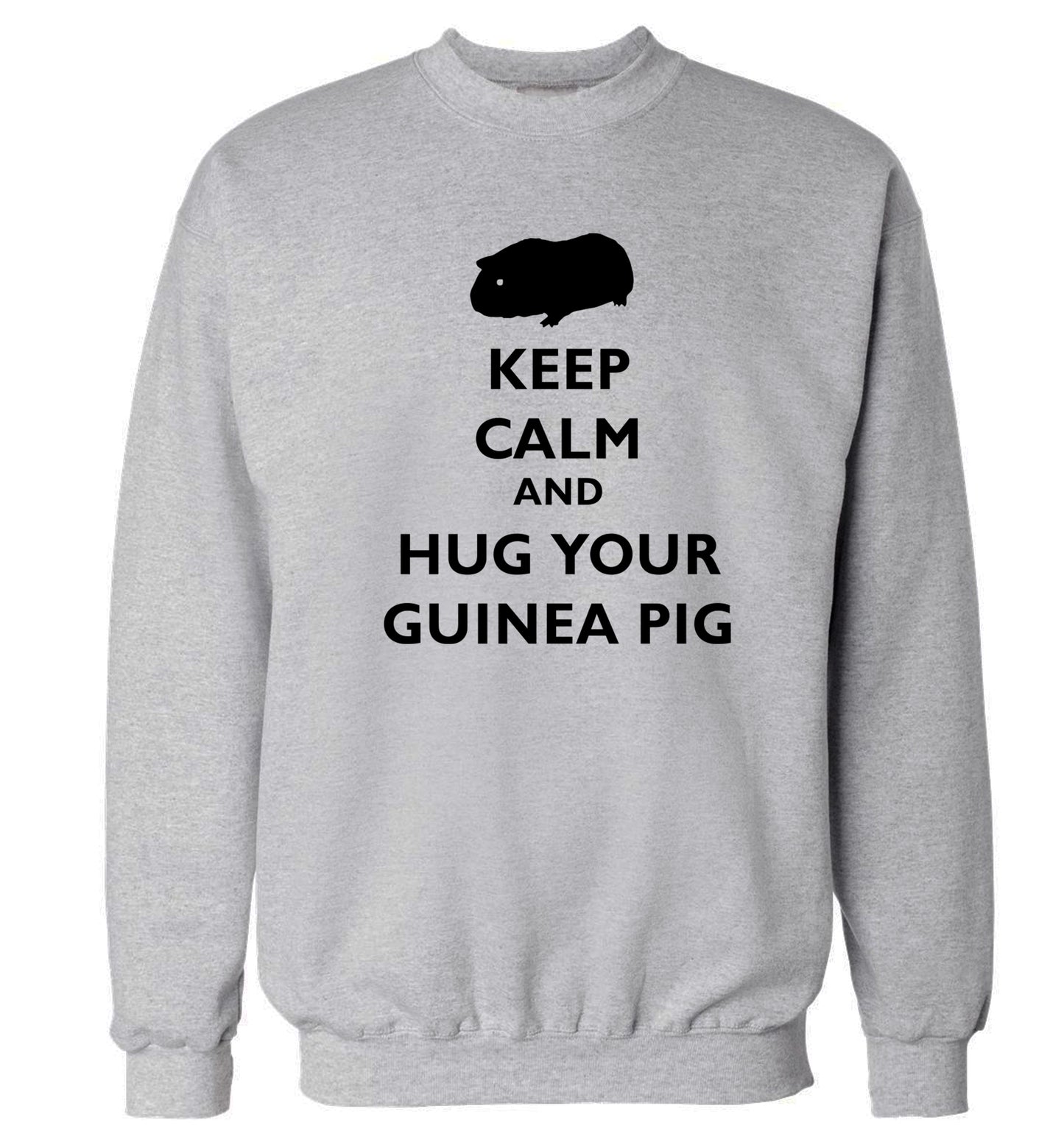 Keep calm and hug your guineapig Adult's unisex grey Sweater 2XL