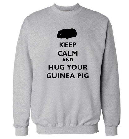 Keep calm and hug your guineapig Adult's unisex grey Sweater 2XL
