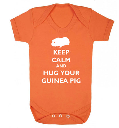 Keep calm and hug your guineapig Baby Vest orange 18-24 months