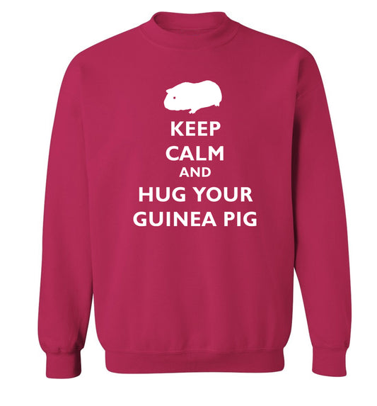 Keep calm and hug your guineapig Adult's unisex pink Sweater 2XL