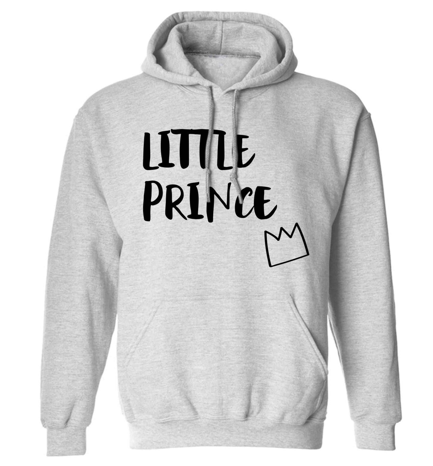 Little prince adults unisex grey hoodie 2XL