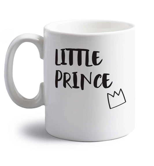 Little prince right handed white ceramic mug 