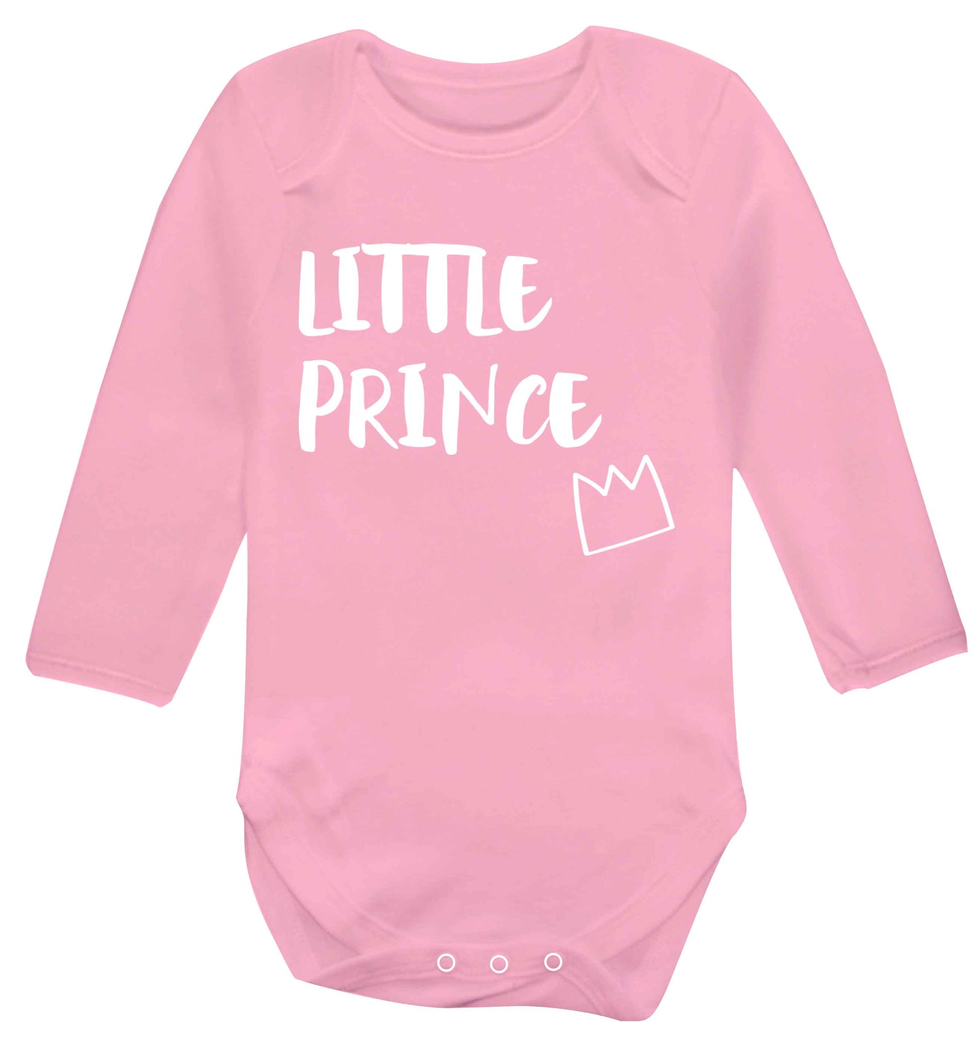 Little prince Baby Vest long sleeved pale pink 6-12 months