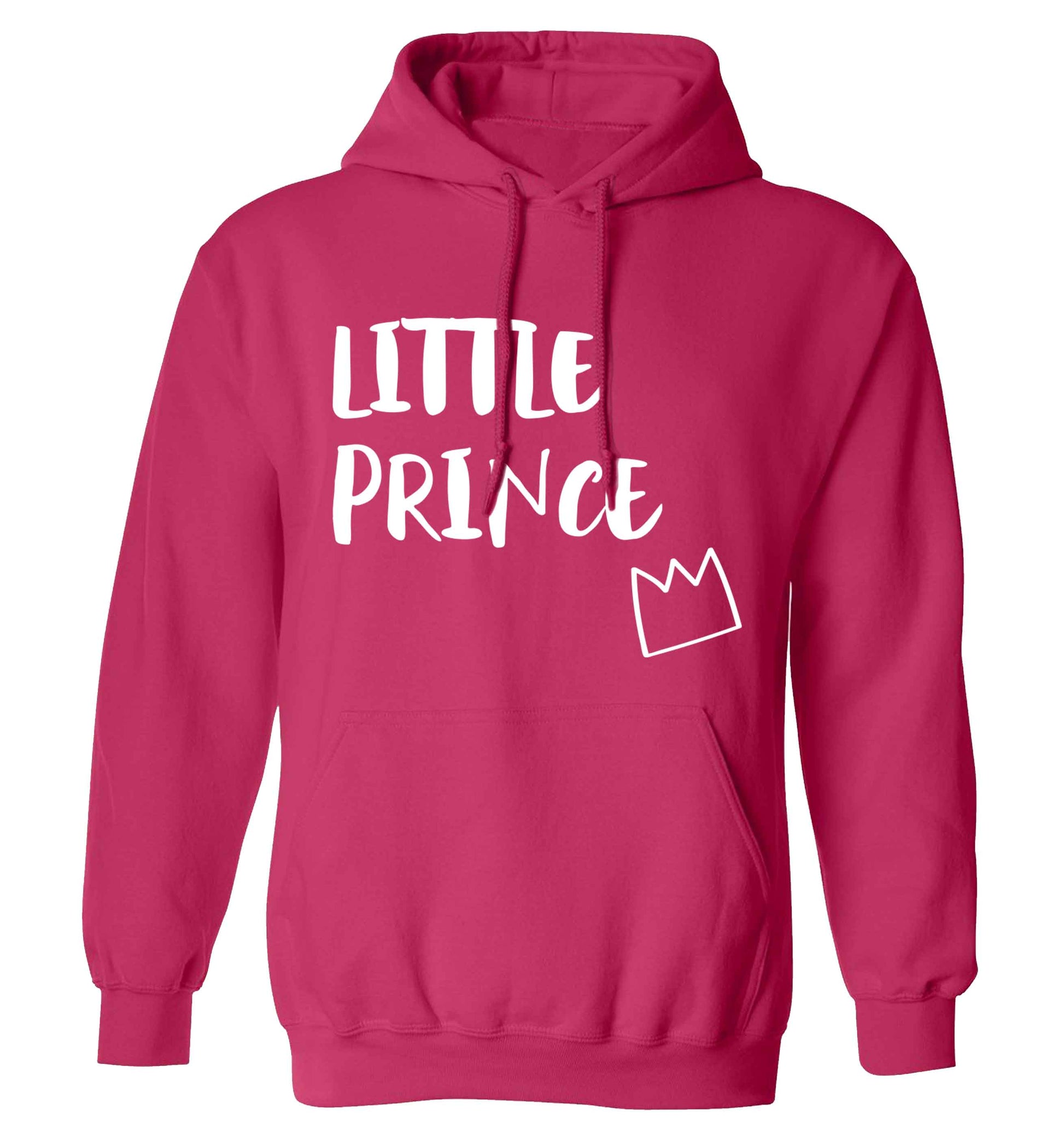 Little prince adults unisex pink hoodie 2XL
