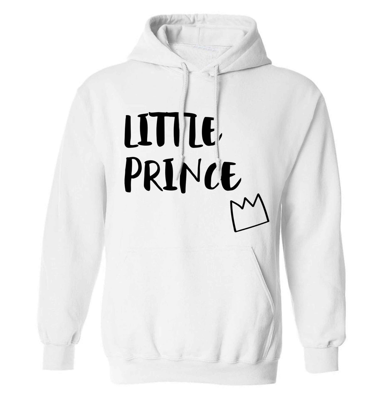 Little prince adults unisex white hoodie 2XL