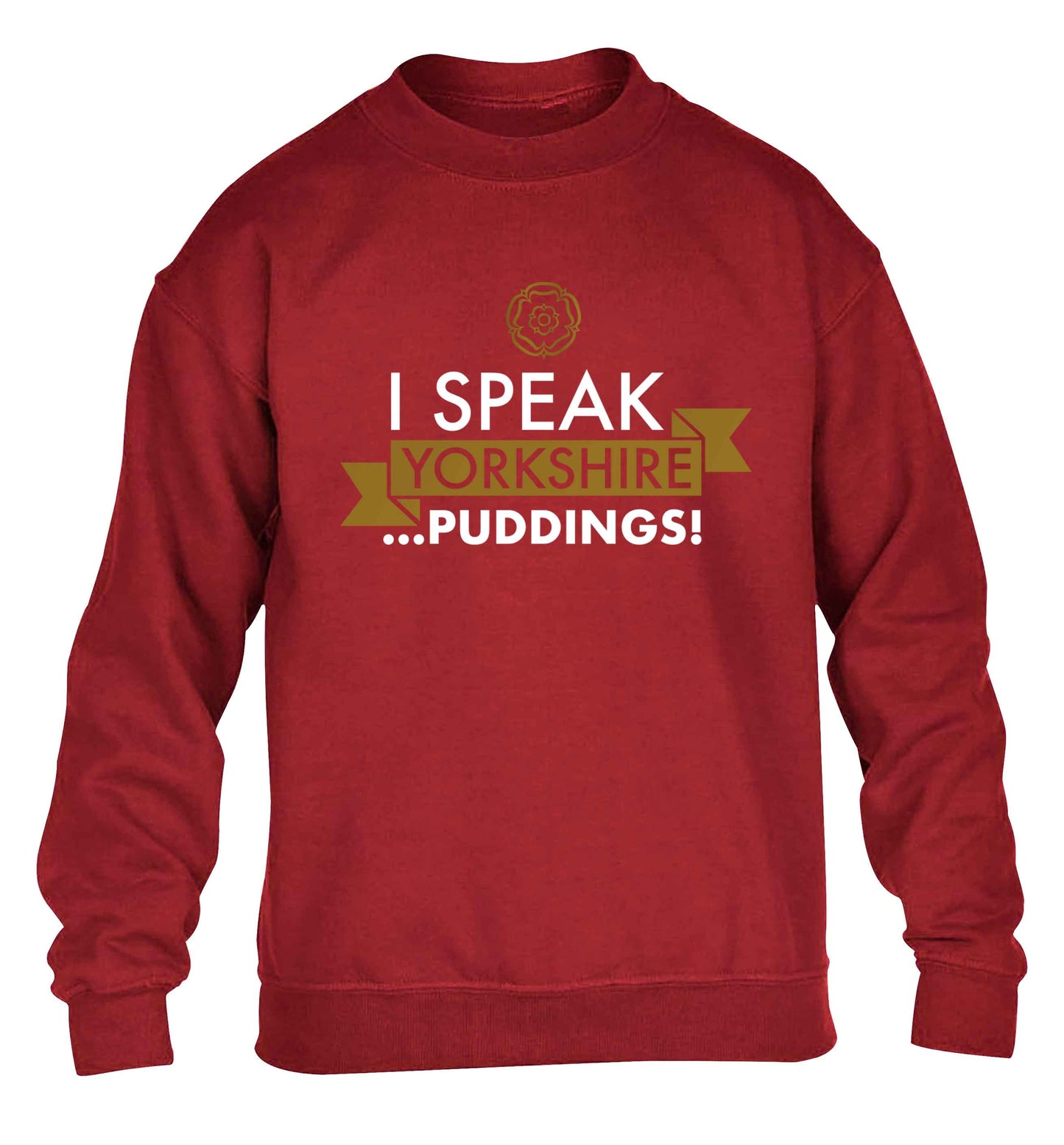 I speak Yorkshire...puddings children's grey sweater 12-13 Years