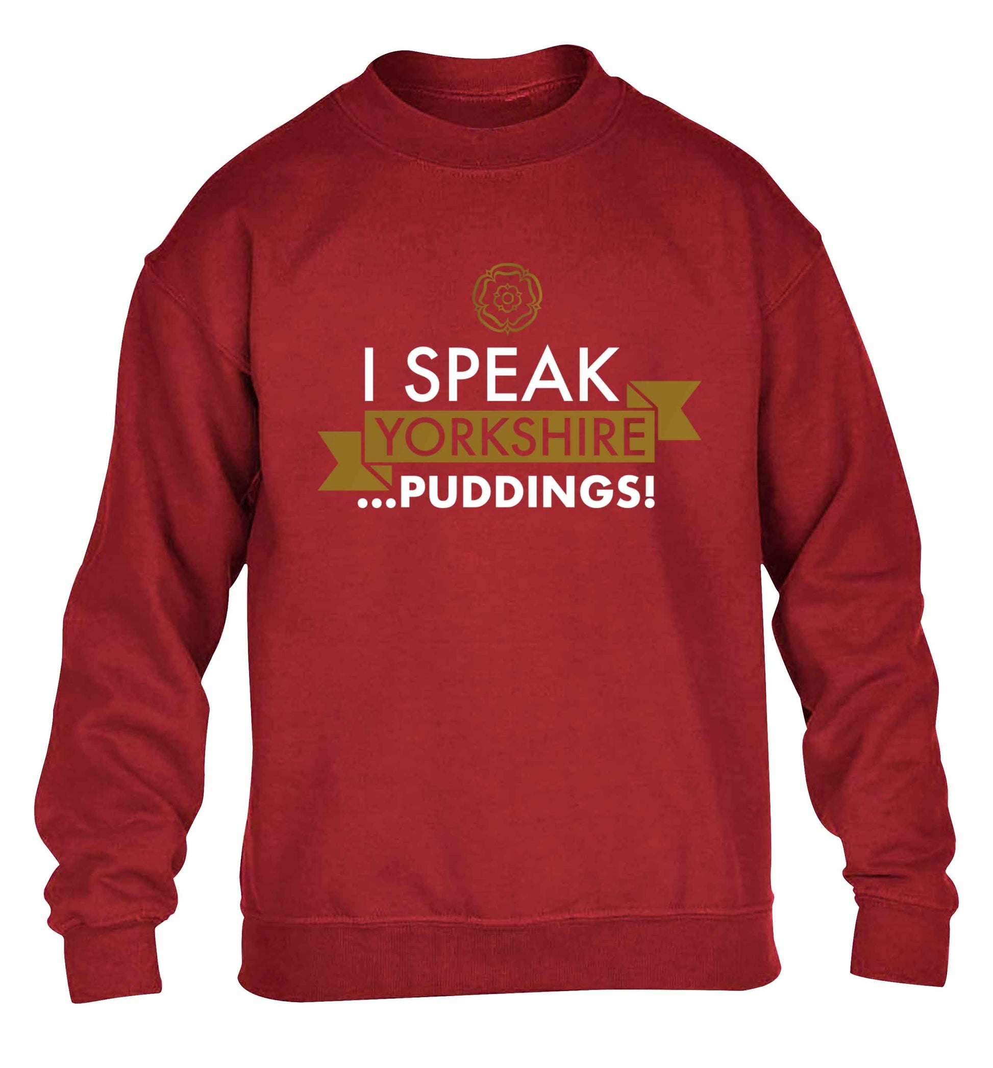 I speak Yorkshire...puddings children's grey sweater 12-13 Years