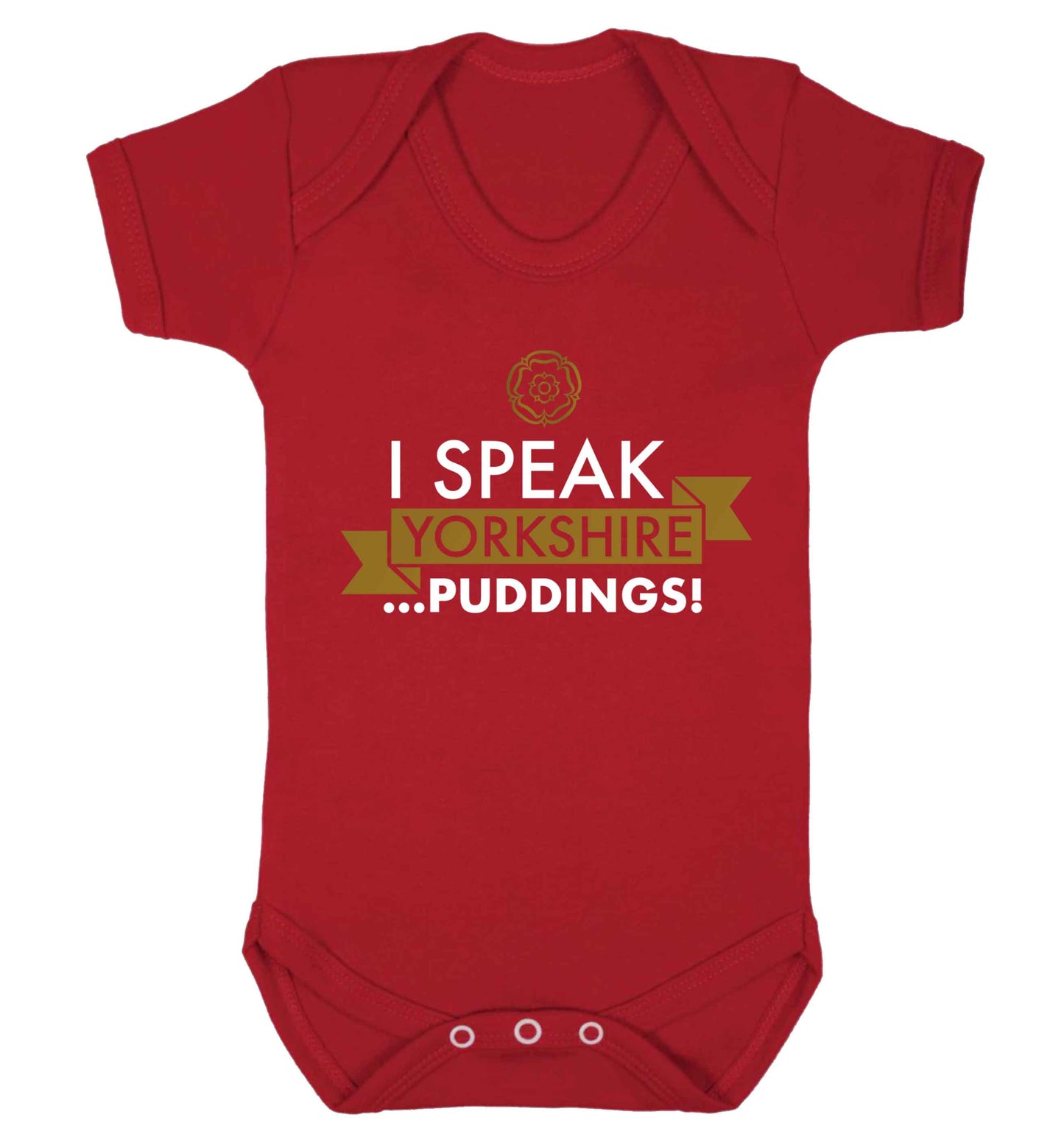 I speak Yorkshire...puddings Baby Vest red 18-24 months