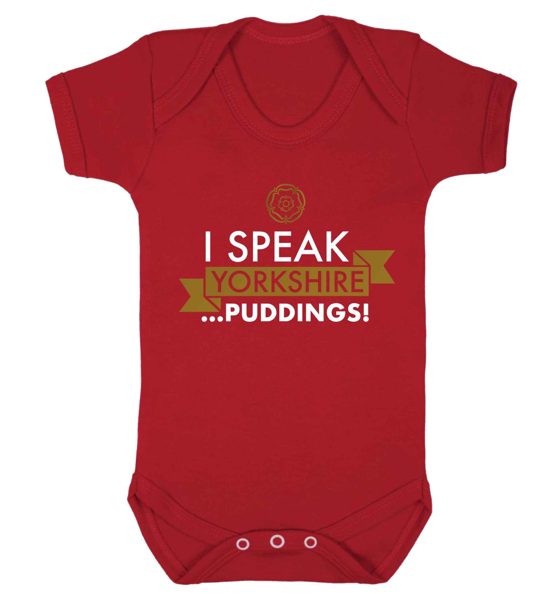 I speak Yorkshire...puddings Baby Vest red 18-24 months