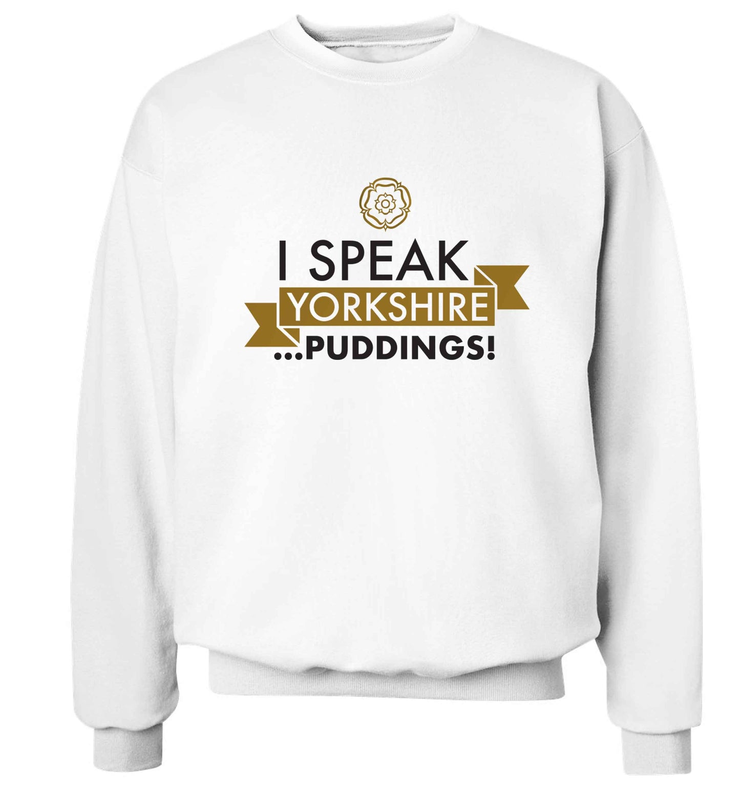 I speak Yorkshire...puddings Adult's unisex white Sweater 2XL
