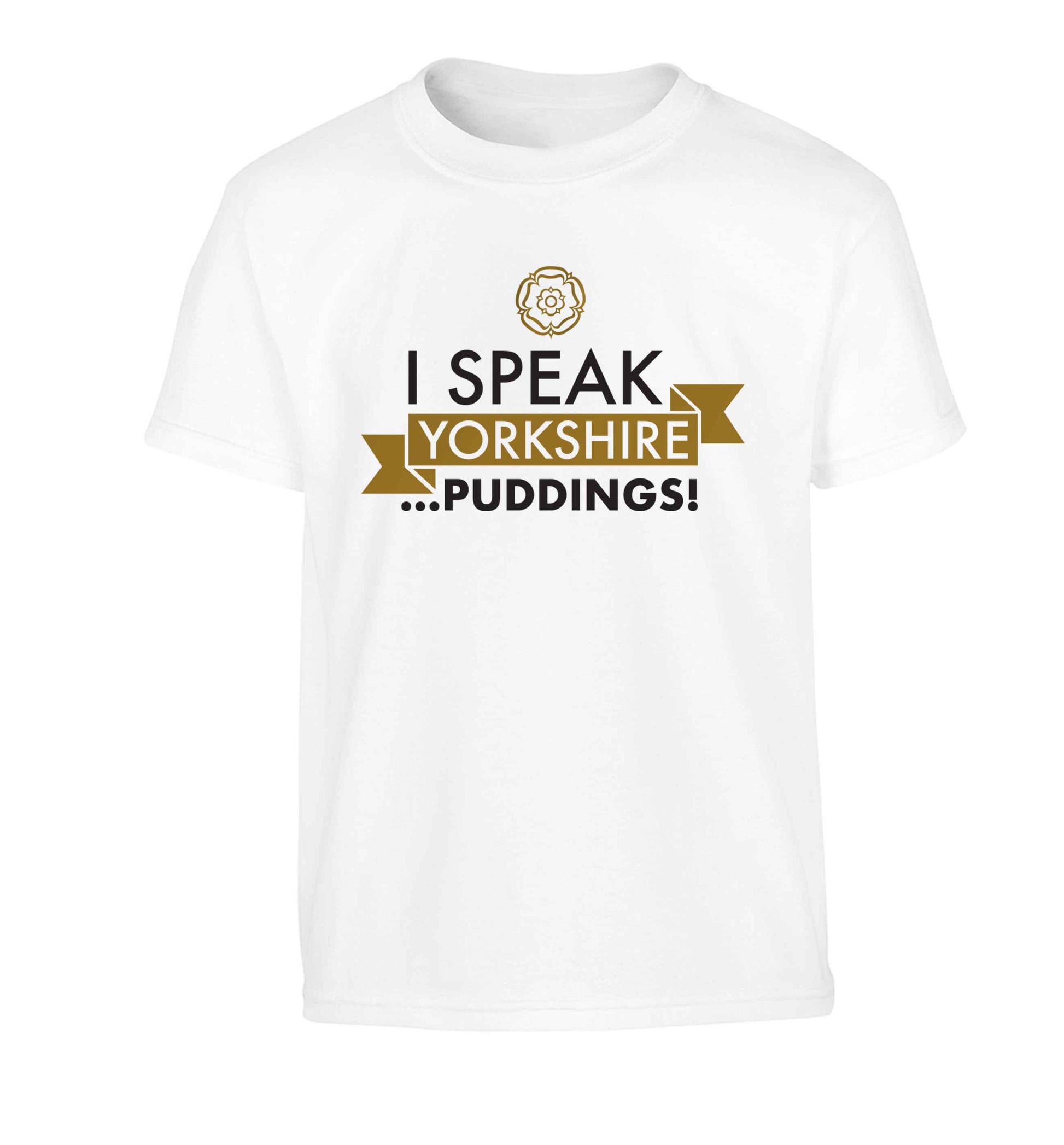 I speak Yorkshire...puddings Children's white Tshirt 12-13 Years