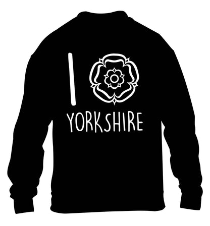 I love Yorkshire children's black sweater 12-13 Years