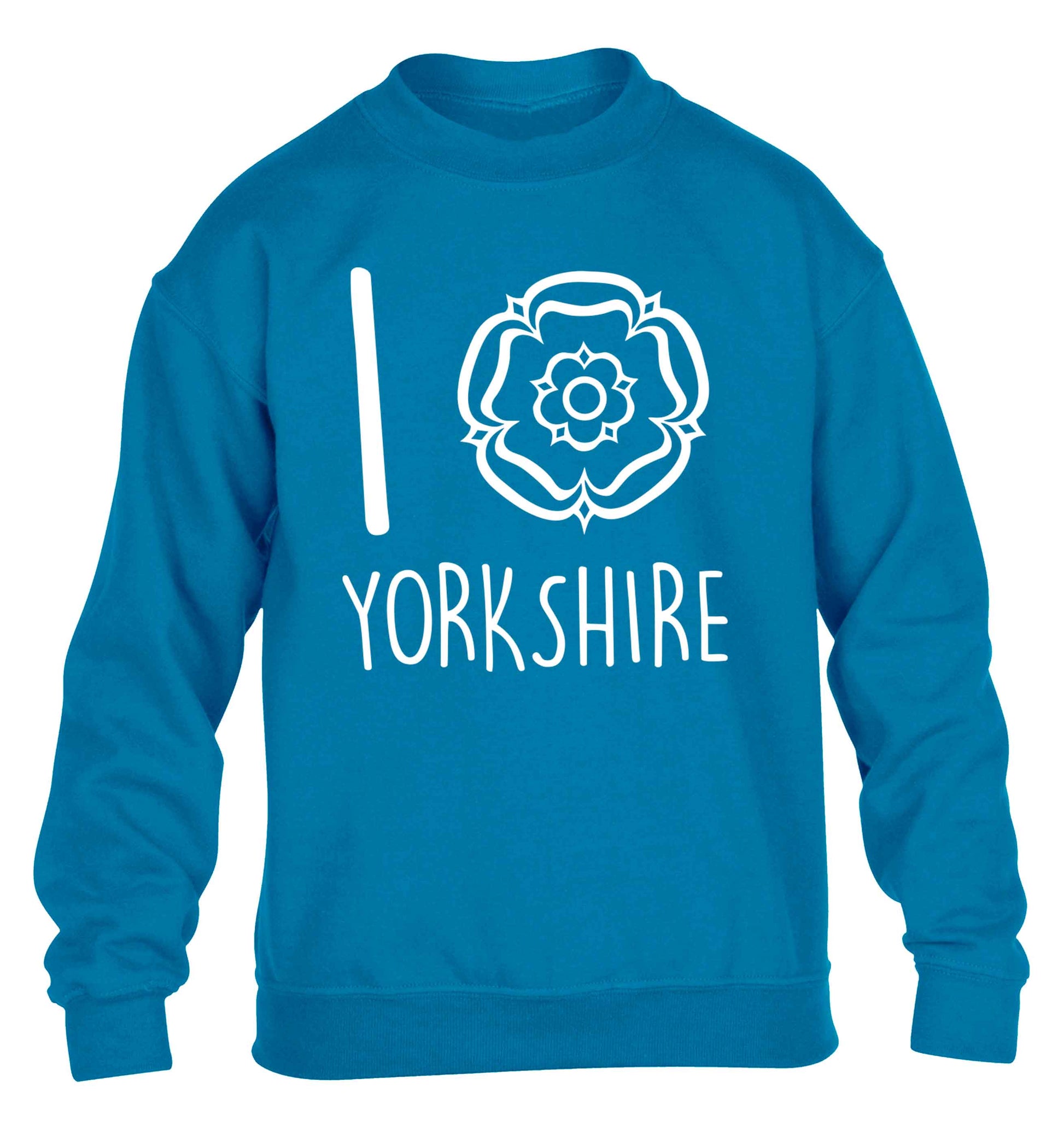 I love Yorkshire children's blue sweater 12-13 Years