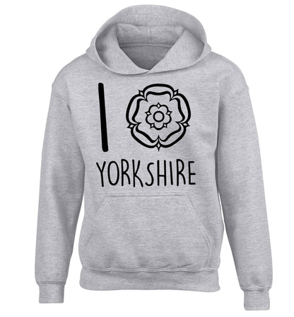 I love Yorkshire children's grey hoodie 12-13 Years