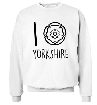 I love Yorkshire Adult's unisex white Sweater 2XL