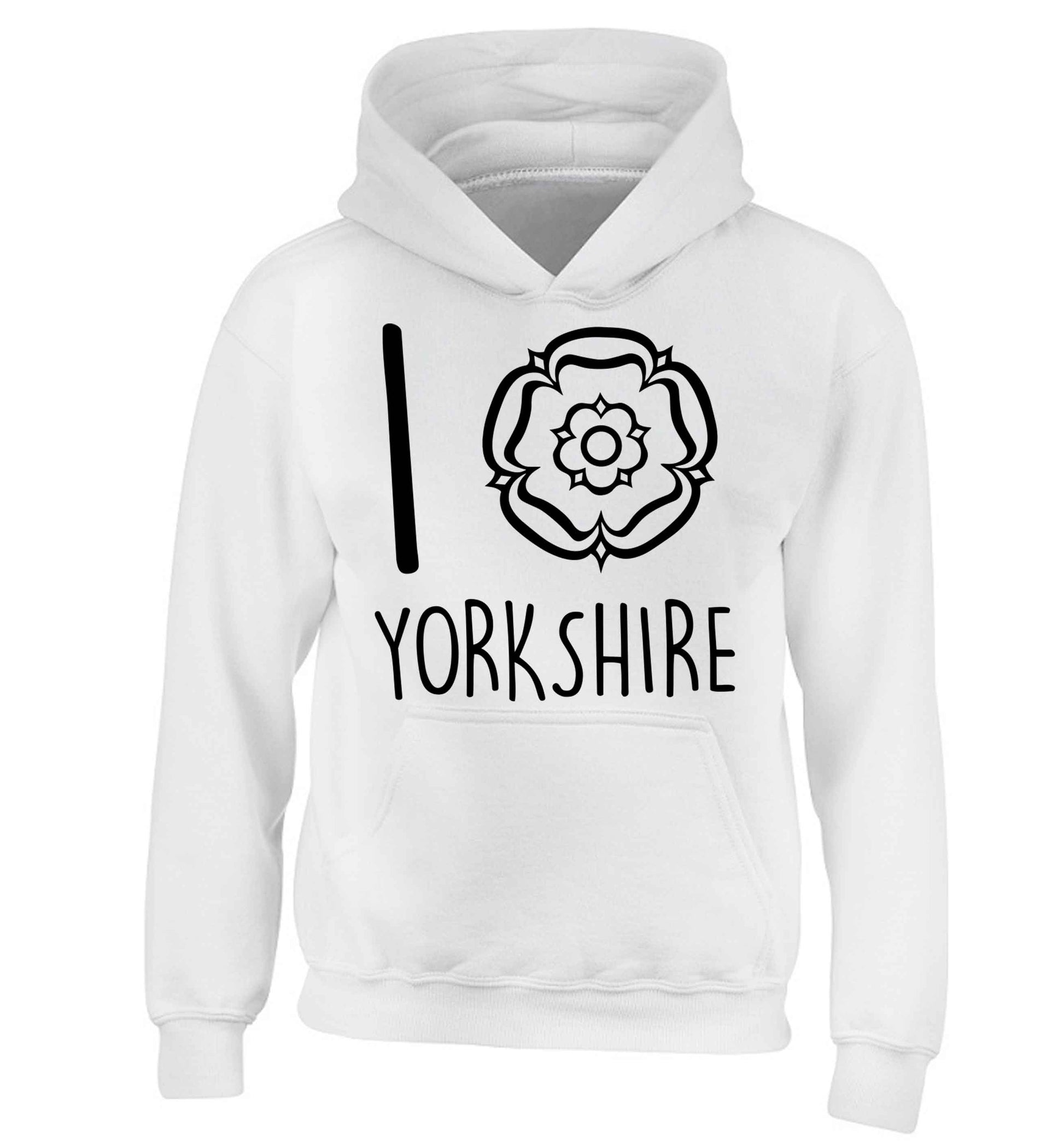 I love Yorkshire children's white hoodie 12-13 Years