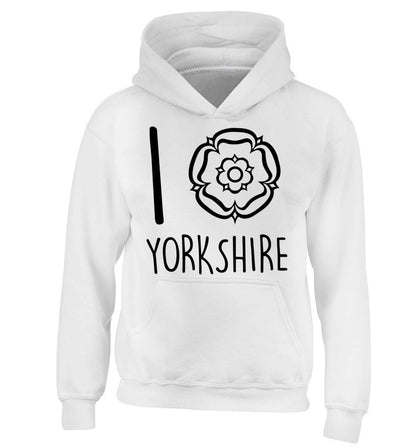 I love Yorkshire children's white hoodie 12-13 Years