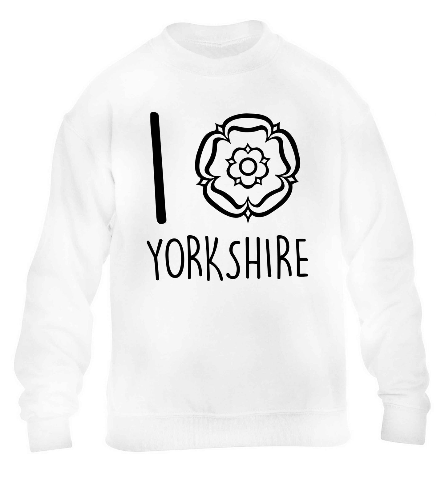 I love Yorkshire children's white sweater 12-13 Years