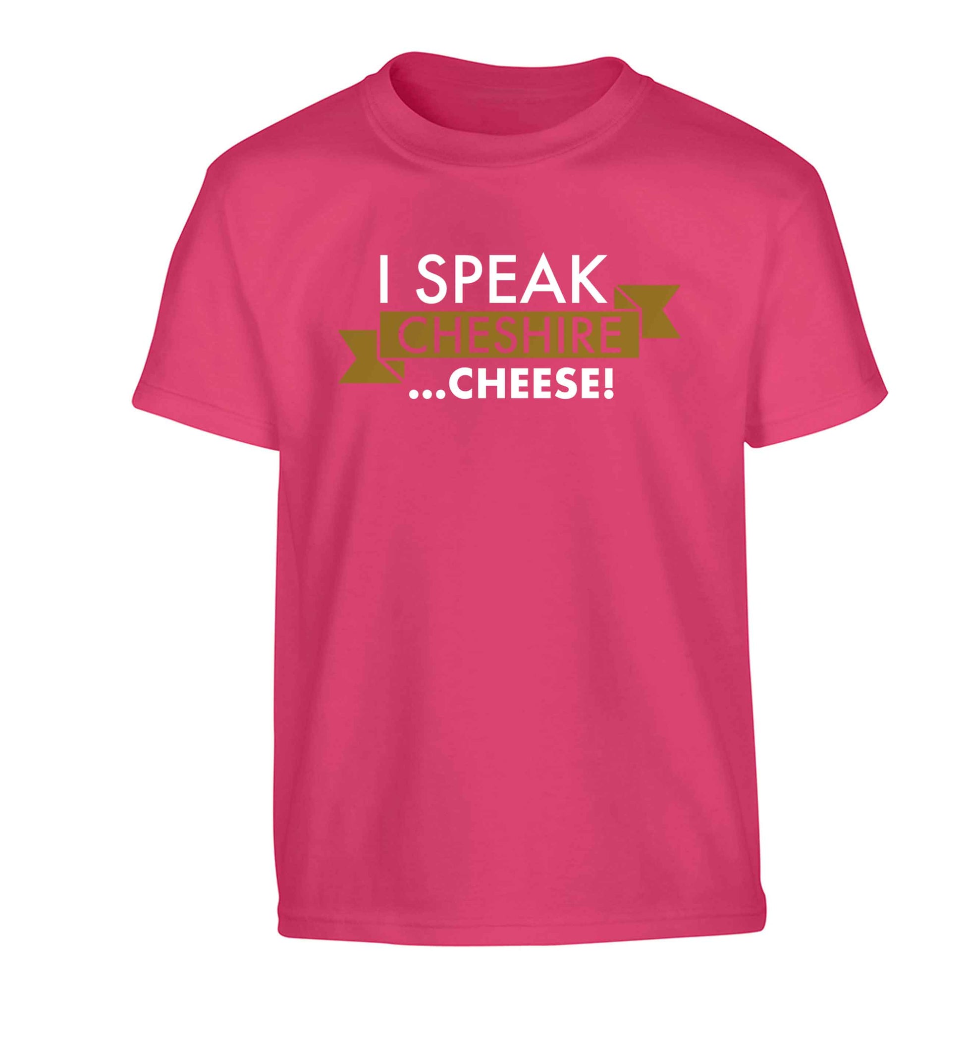 I speak Cheshire cheese Children's pink Tshirt 12-13 Years