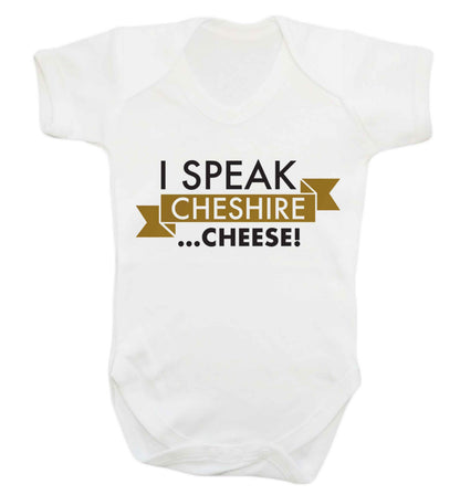 I speak Cheshire cheese Baby Vest white 18-24 months