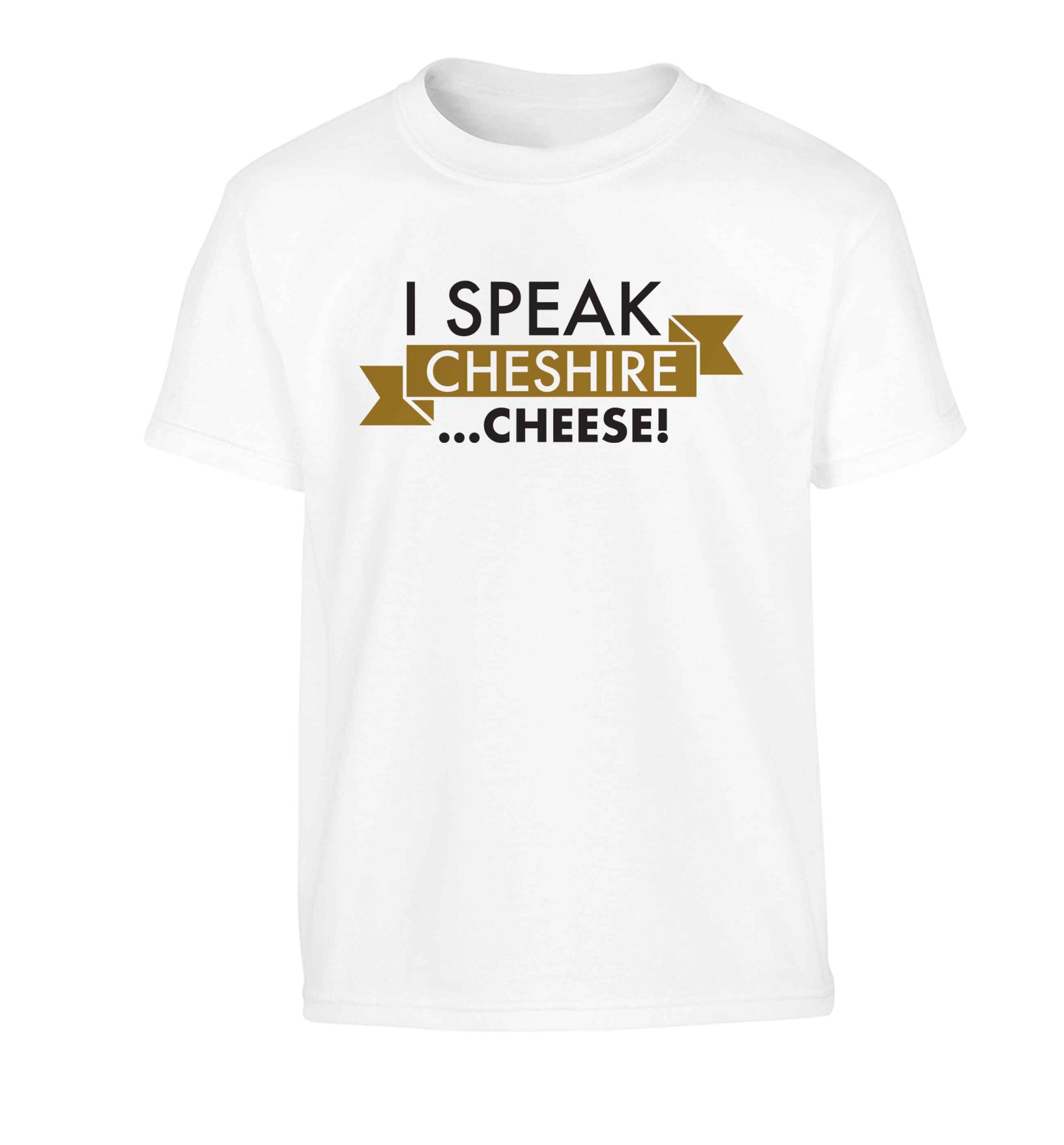I speak Cheshire cheese Children's white Tshirt 12-13 Years