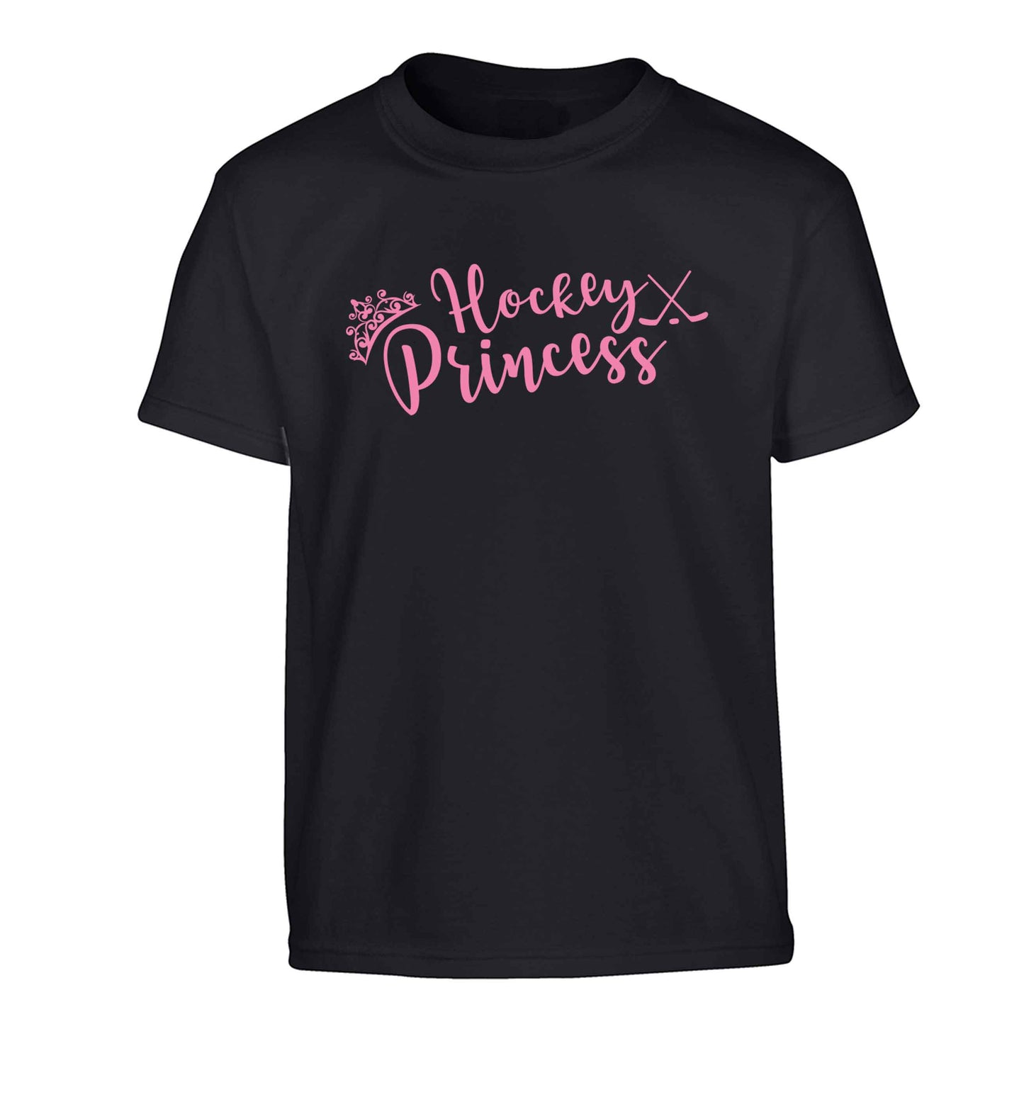 Hockey princess Children's black Tshirt 12-13 Years