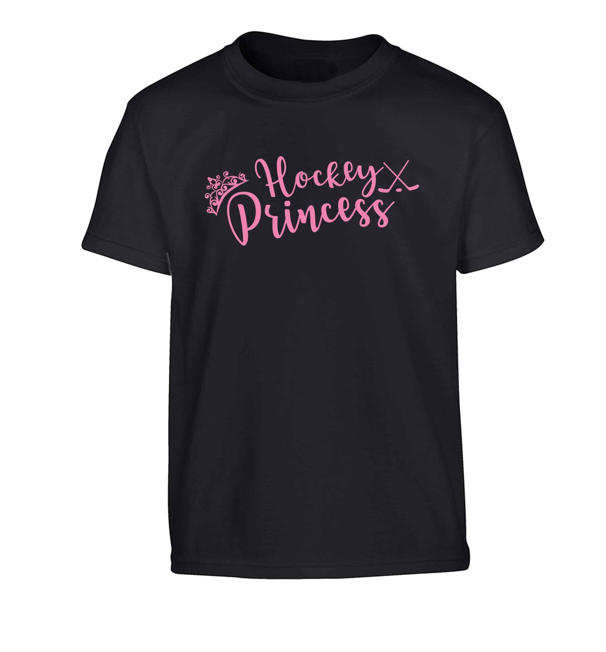 Hockey princess Children's black Tshirt 12-13 Years