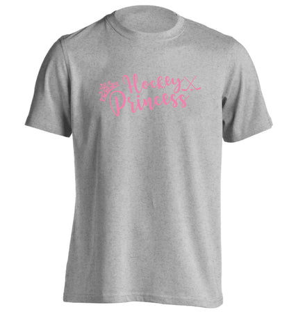 Hockey princess adults unisex grey Tshirt 2XL
