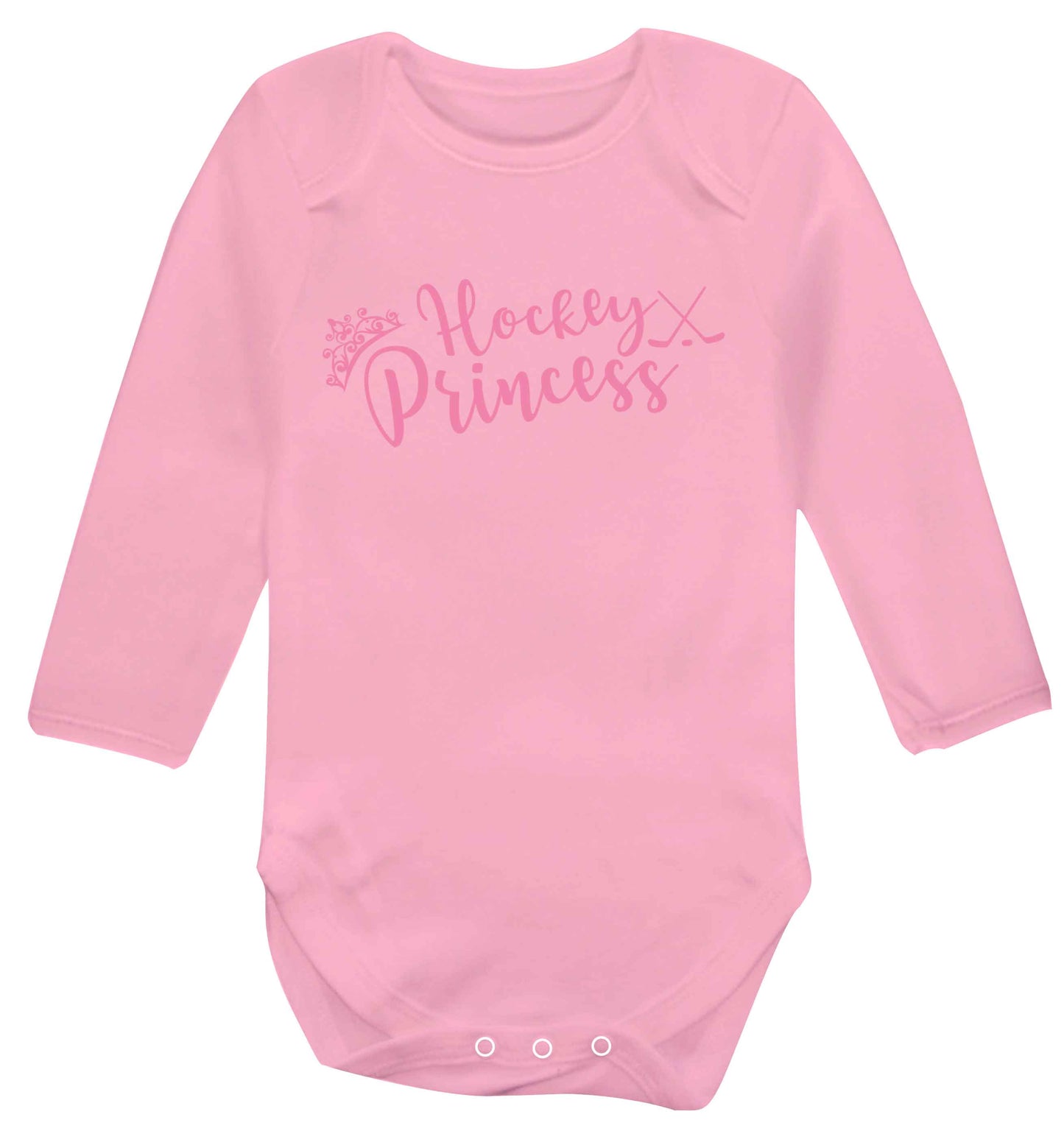 Hockey princess Baby Vest long sleeved pale pink 6-12 months