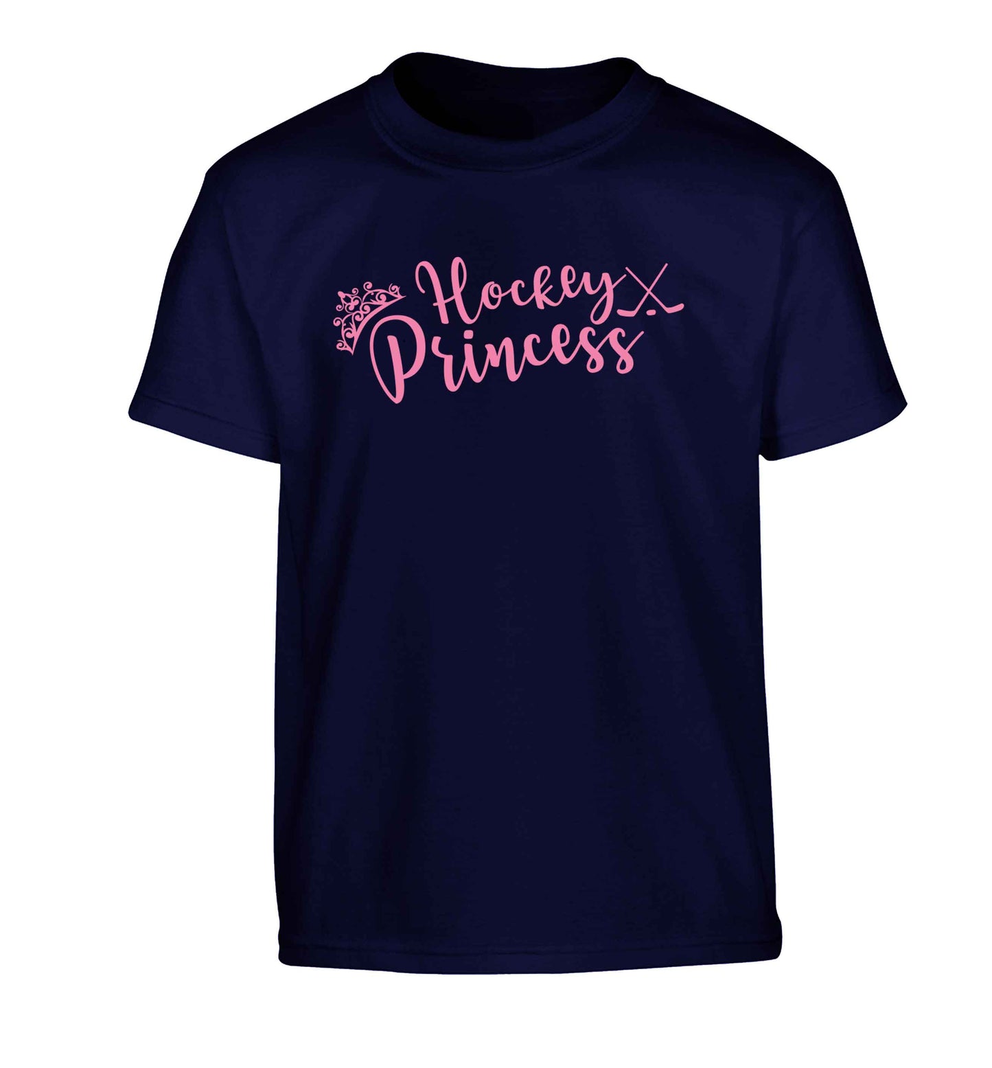 Hockey princess Children's navy Tshirt 12-13 Years