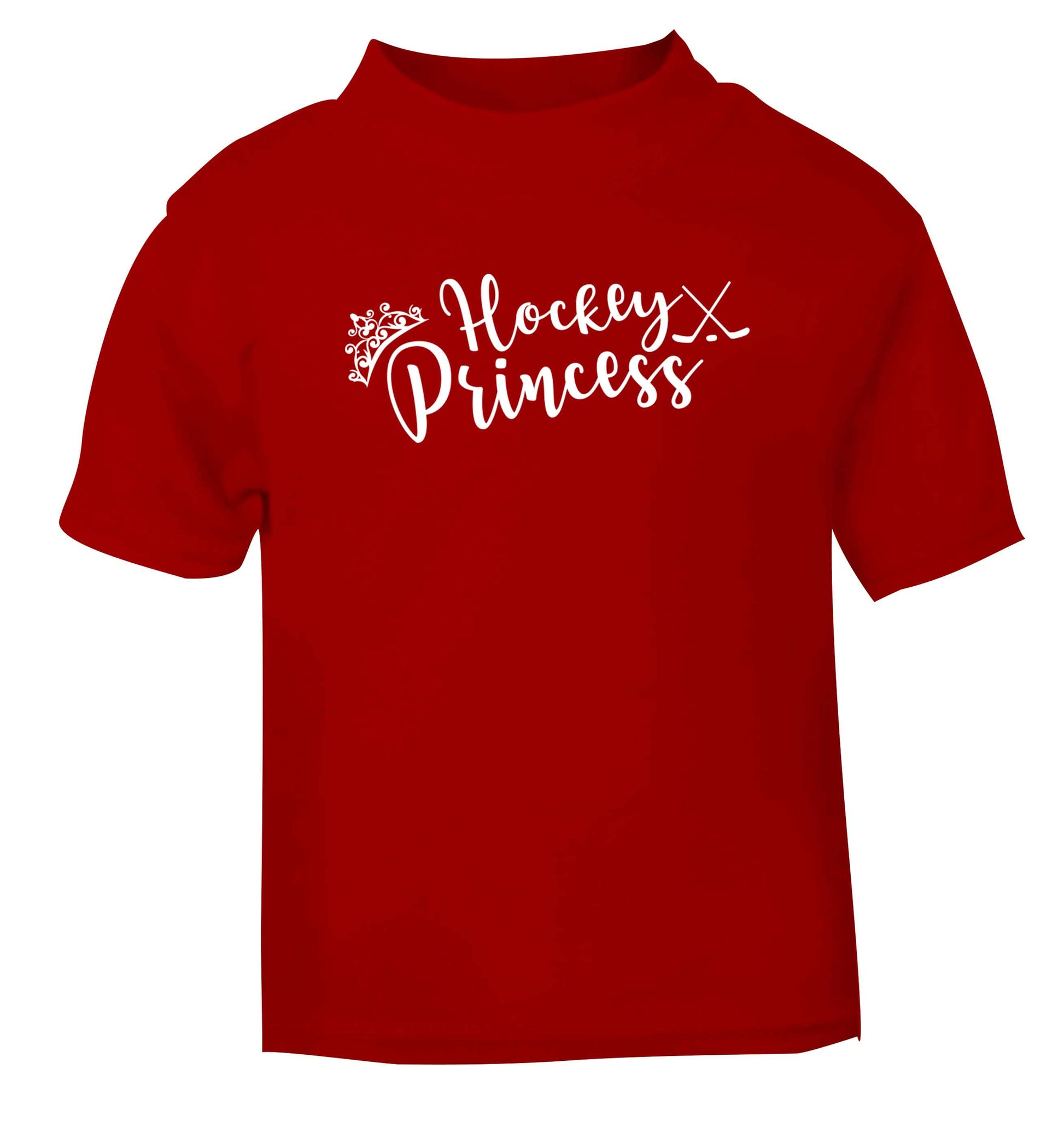 Hockey princess red Baby Toddler Tshirt 2 Years