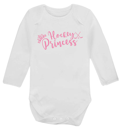 Hockey princess Baby Vest long sleeved white 6-12 months