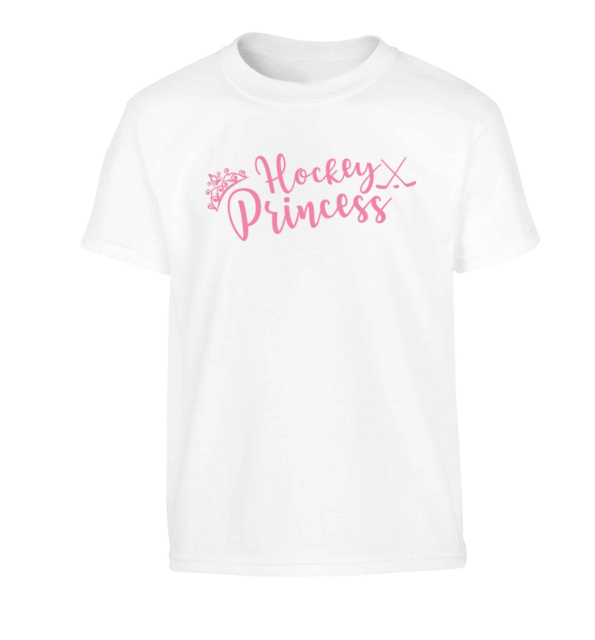 Hockey princess Children's white Tshirt 12-13 Years