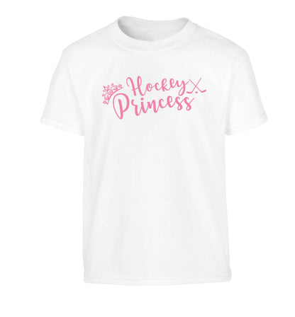 Hockey princess Children's white Tshirt 12-13 Years