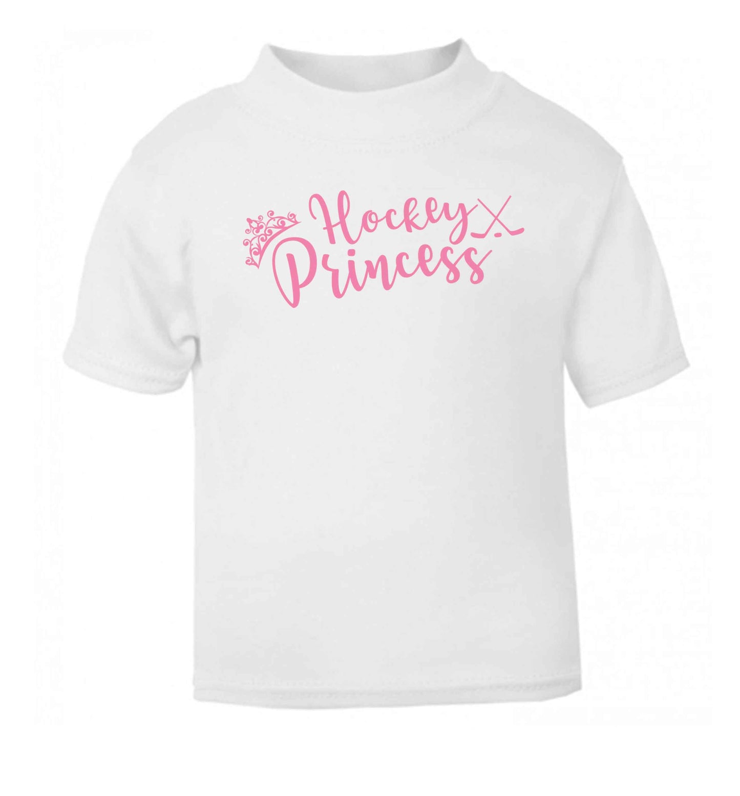 Hockey princess white Baby Toddler Tshirt 2 Years