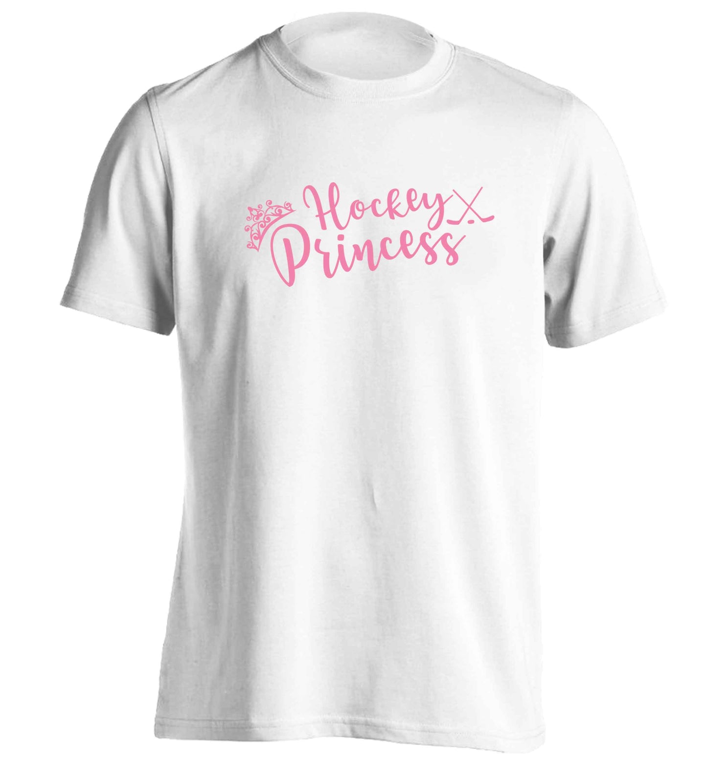 Hockey princess adults unisex white Tshirt 2XL