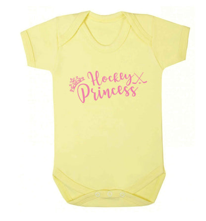 Hockey princess Baby Vest pale yellow 18-24 months