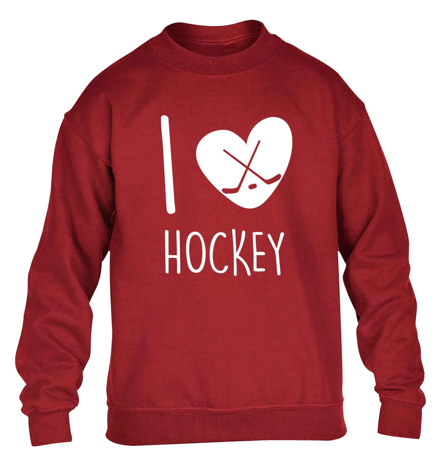 I love hockey children's grey sweater 12-13 Years