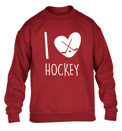 I love hockey children's grey sweater 12-13 Years