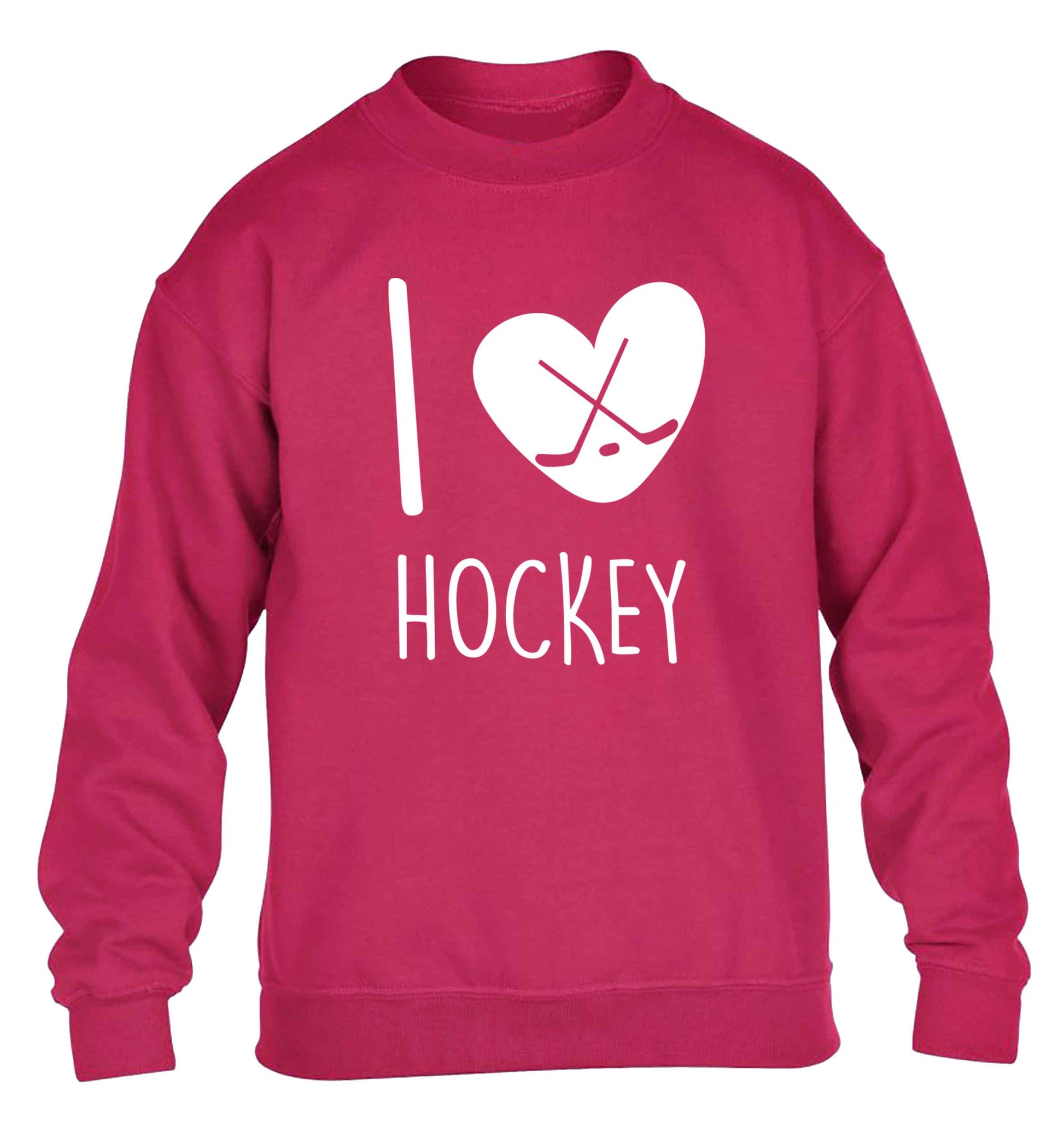 I love hockey children's pink sweater 12-13 Years