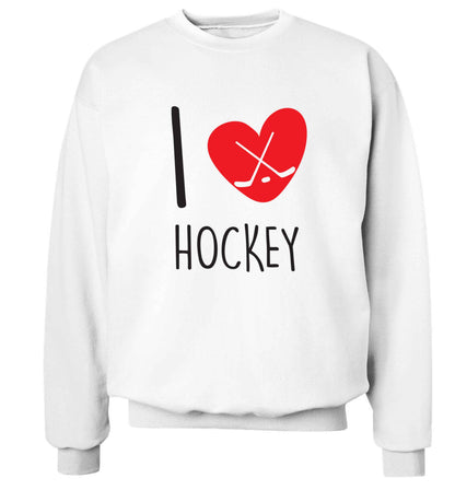 I love hockey Adult's unisex white Sweater 2XL