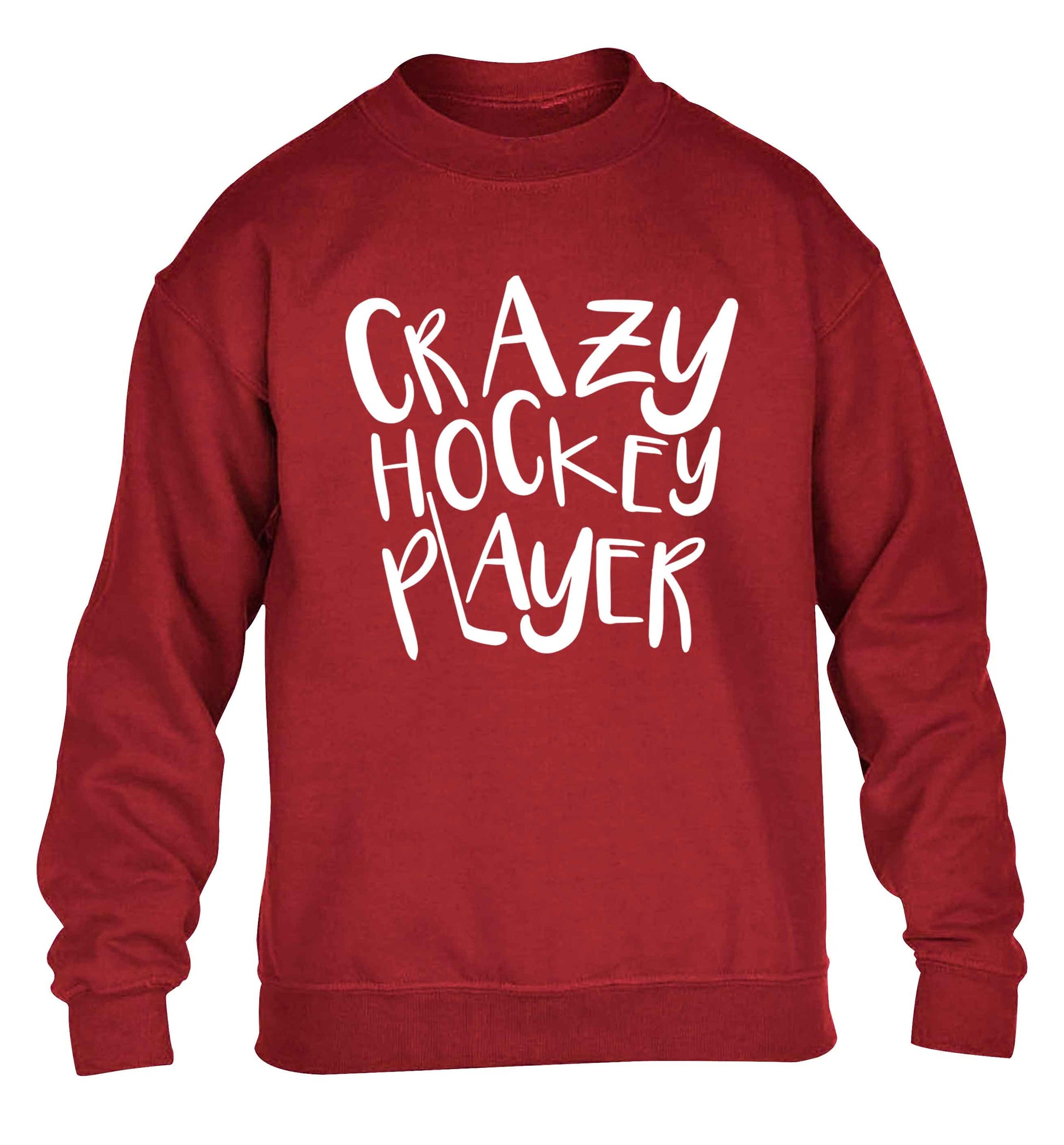 Crazy hockey player children's grey sweater 12-13 Years