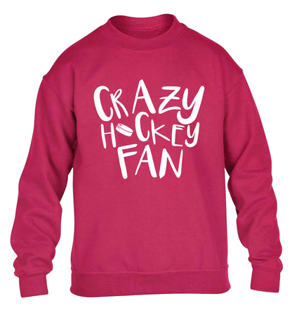 Crazy hockey fan children's pink sweater 12-13 Years