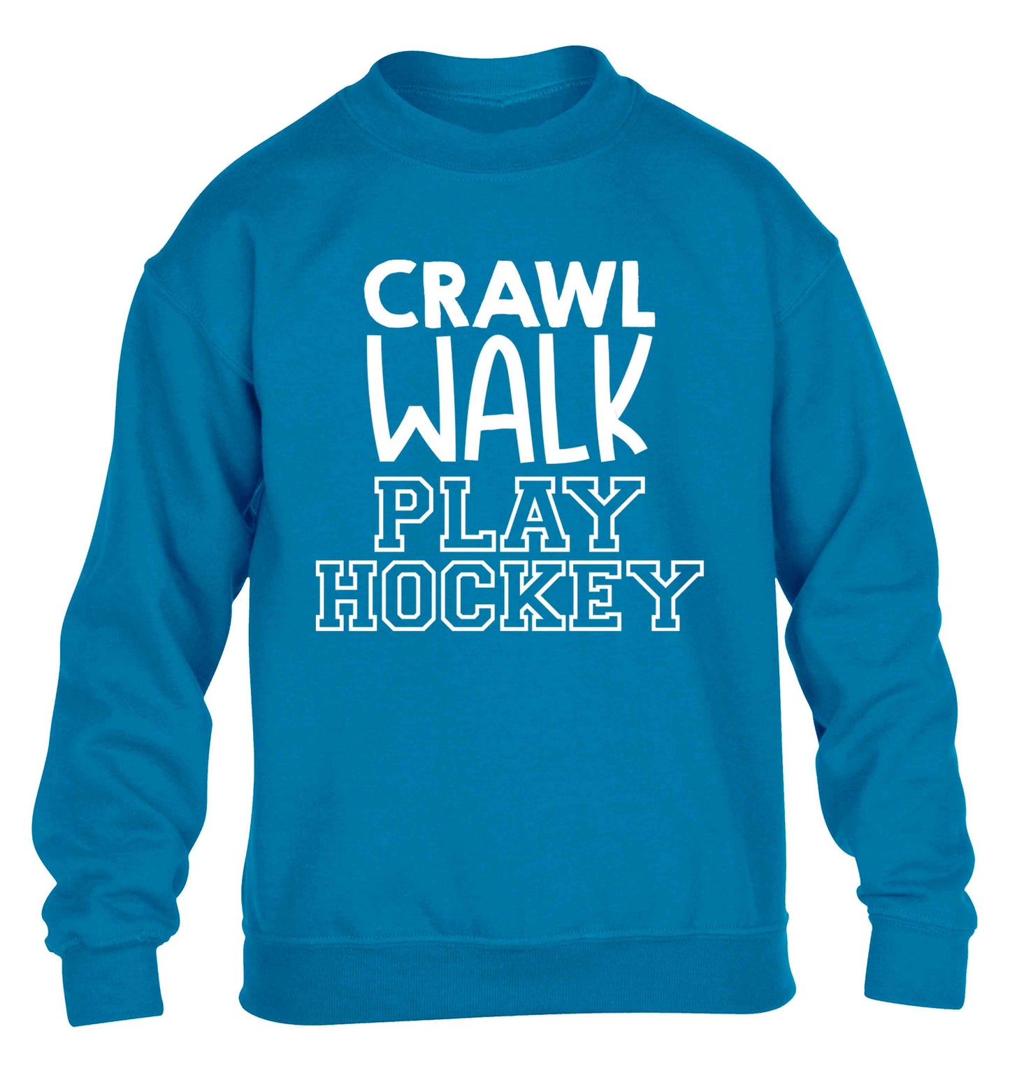 Crawl walk play hockey children's blue sweater 12-13 Years