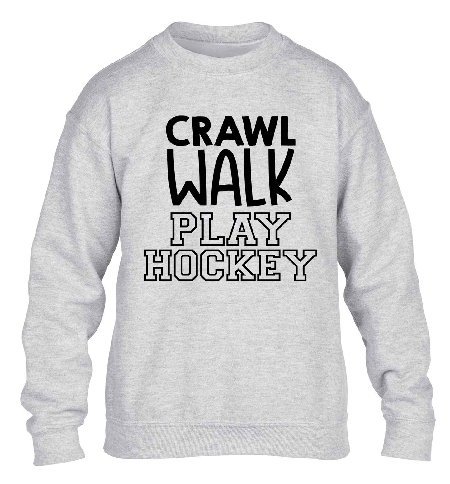 Crawl walk play hockey children's grey sweater 12-13 Years