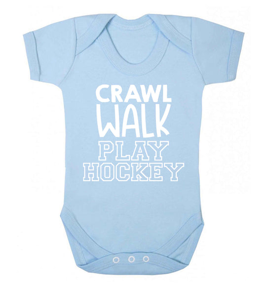 Crawl walk play hockey Baby Vest pale blue 18-24 months