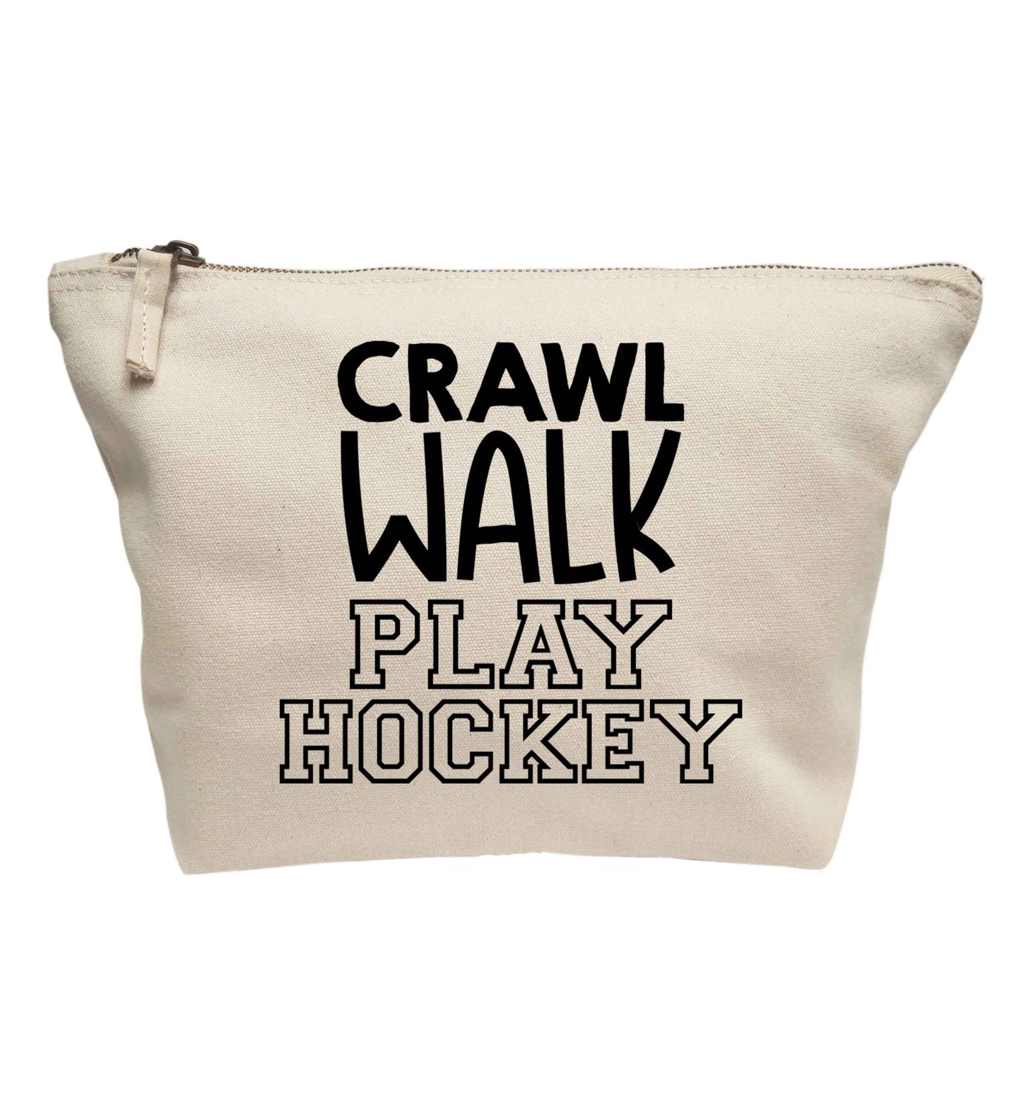 Crawl walk play hockey | makeup / wash bag