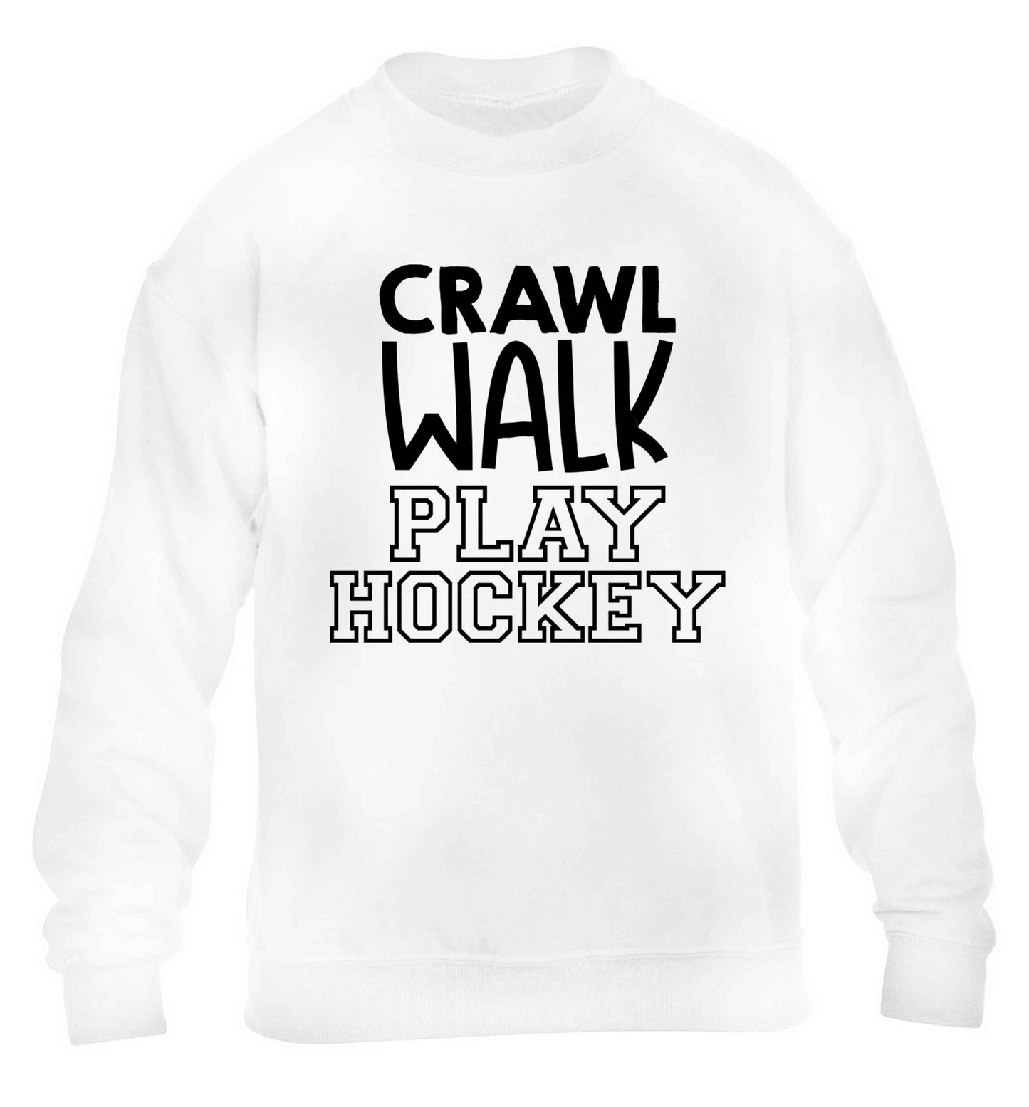Crawl walk play hockey children's white sweater 12-13 Years