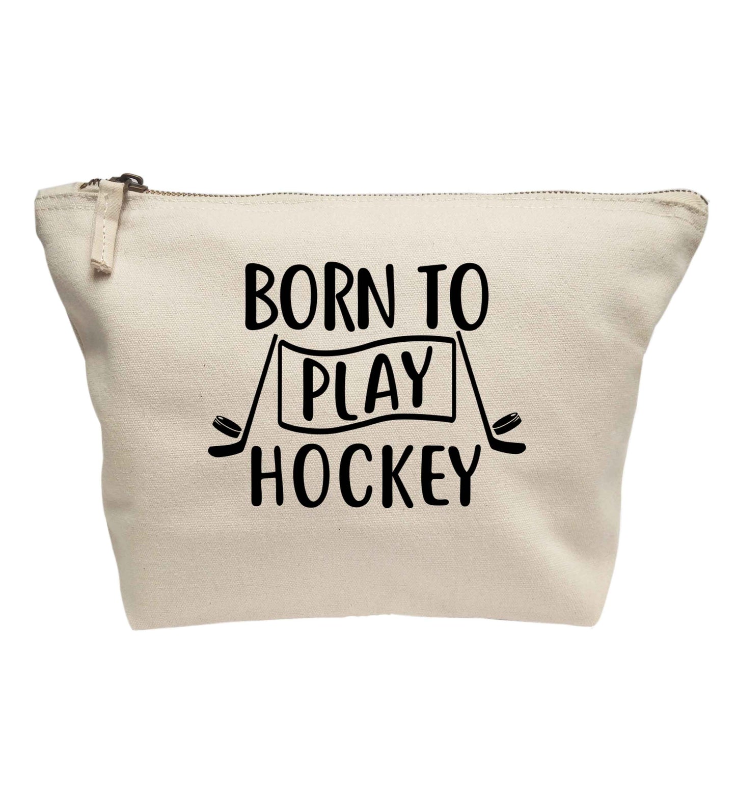 Born to play hockey | makeup / wash bag